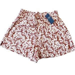 New Abercrombie and‎ Fitch Viscose Floral Shorts Womens Small Elastic Waist Soft